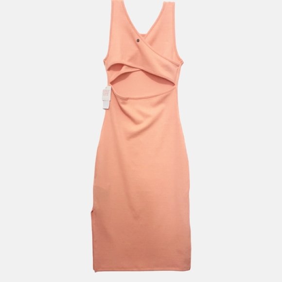 Roxy Good Keepsake Dress Streatch Knit Open Back Midi Size M - Picture 4 of 10